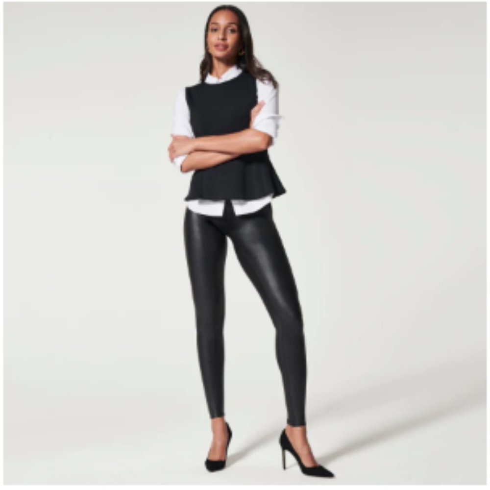 Spanx Black Faux Leather Leggings